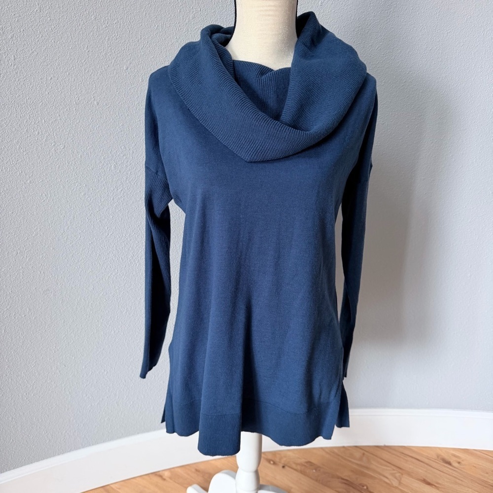Caslon Blue 3-in-1 Convertible Cowl Neck Tunic Sweater Size Medium